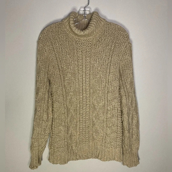 Vintage Munsingwear wool chunky knit sweater neutral tan size medium - Picture 1 of 10